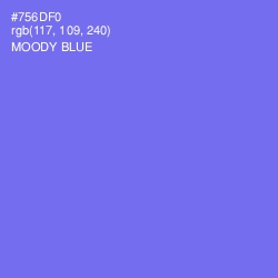 #756DF0 - Moody Blue Color Image