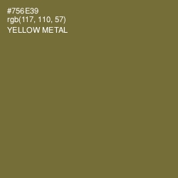 #756E39 - Yellow Metal Color Image