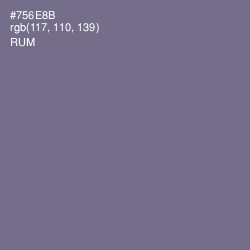 #756E8B - Rum Color Image