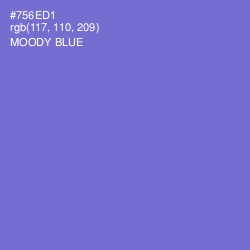#756ED1 - Moody Blue Color Image