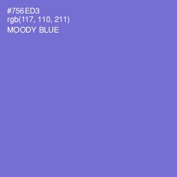 #756ED3 - Moody Blue Color Image