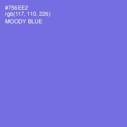 #756EE2 - Moody Blue Color Image