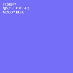 #756EF7 - Moody Blue Color Image