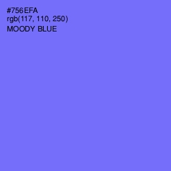 #756EFA - Moody Blue Color Image