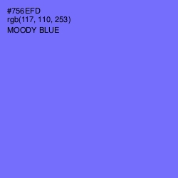 #756EFD - Moody Blue Color Image