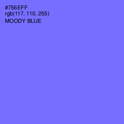 #756EFF - Moody Blue Color Image