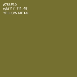 #756F30 - Yellow Metal Color Image