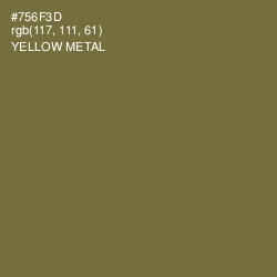 #756F3D - Yellow Metal Color Image