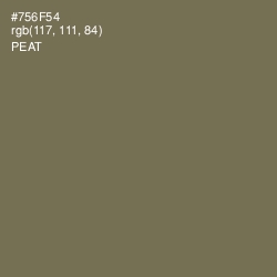 #756F54 - Peat Color Image