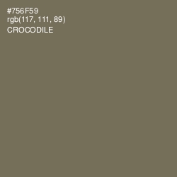 #756F59 - Crocodile Color Image
