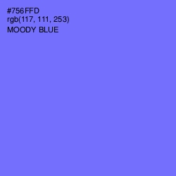 #756FFD - Moody Blue Color Image