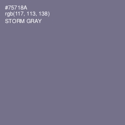 #75718A - Storm Gray Color Image