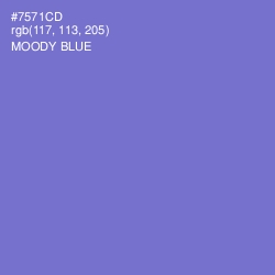 #7571CD - Moody Blue Color Image