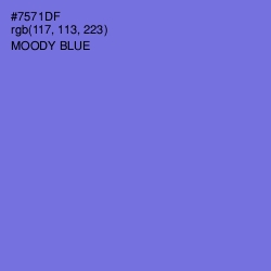 #7571DF - Moody Blue Color Image