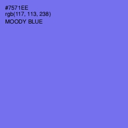 #7571EE - Moody Blue Color Image