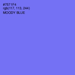#7571F4 - Moody Blue Color Image