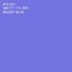 #7572E1 - Moody Blue Color Image