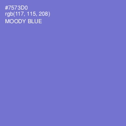 #7573D0 - Moody Blue Color Image