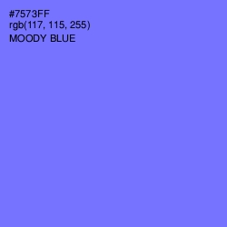#7573FF - Moody Blue Color Image