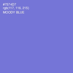 #7574D7 - Moody Blue Color Image