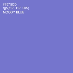 #7575CD - Moody Blue Color Image
