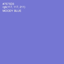 #7575D3 - Moody Blue Color Image