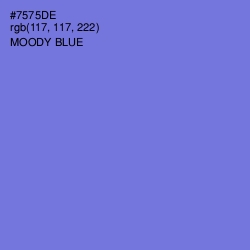 #7575DE - Moody Blue Color Image