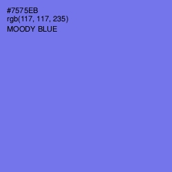 #7575EB - Moody Blue Color Image