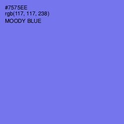 #7575EE - Moody Blue Color Image