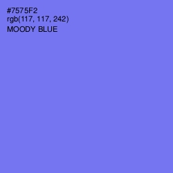 #7575F2 - Moody Blue Color Image
