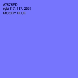 #7575FD - Moody Blue Color Image