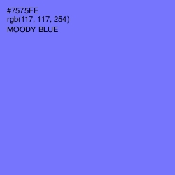 #7575FE - Moody Blue Color Image