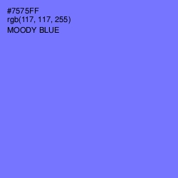 #7575FF - Moody Blue Color Image