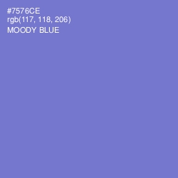 #7576CE - Moody Blue Color Image