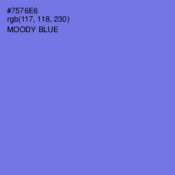 #7576E6 - Moody Blue Color Image