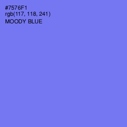 #7576F1 - Moody Blue Color Image