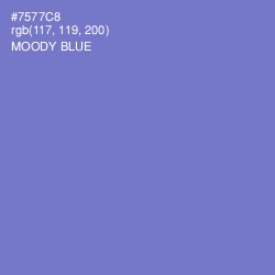 #7577C8 - Moody Blue Color Image