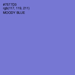 #7577D3 - Moody Blue Color Image