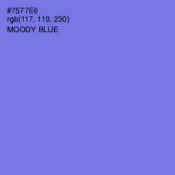 #7577E6 - Moody Blue Color Image