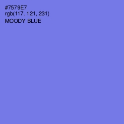 #7579E7 - Moody Blue Color Image