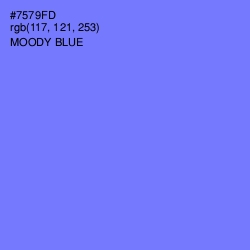 #7579FD - Moody Blue Color Image