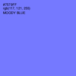 #7579FF - Moody Blue Color Image