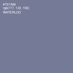 #757A96 - Waterloo  Color Image