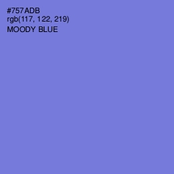 #757ADB - Moody Blue Color Image
