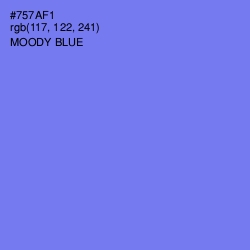 #757AF1 - Moody Blue Color Image