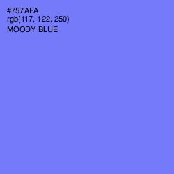 #757AFA - Moody Blue Color Image