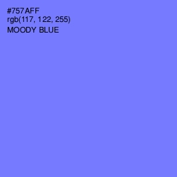 #757AFF - Moody Blue Color Image