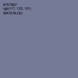 #757B97 - Waterloo  Color Image