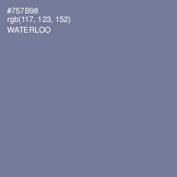 #757B98 - Waterloo  Color Image