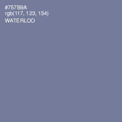 #757B9A - Waterloo  Color Image